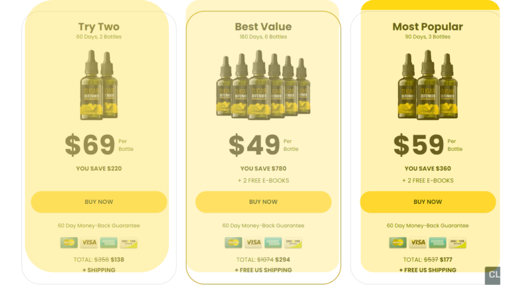 Sugar Defender Review-Pricing