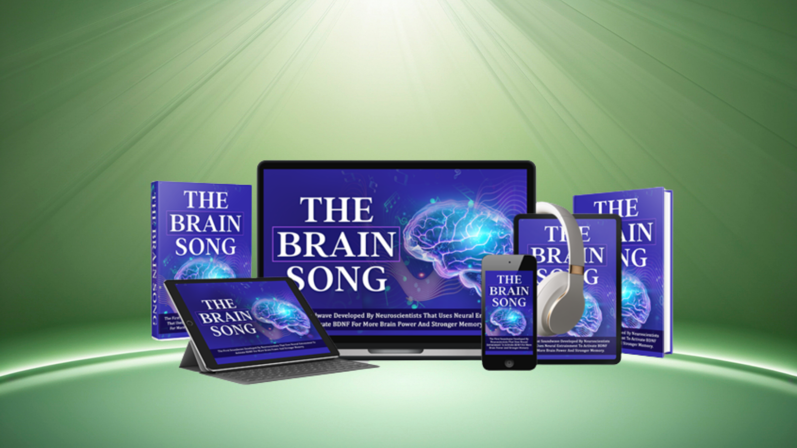 The Brain Song on Laptop, Tablet, Phone with Headphones